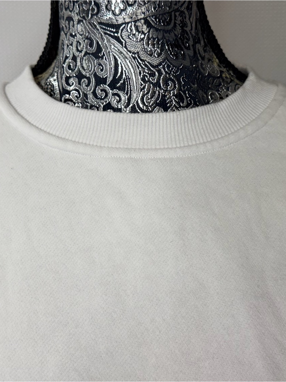 Tennis Club Graphic Crewneck Sweatshirt - White with Blue Print - Picture 2 of 15